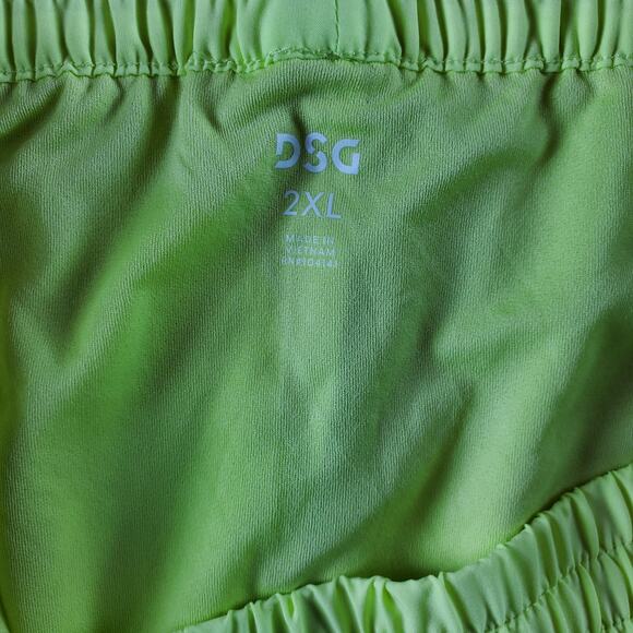 DSG Womens Size 2XL Mid Rise Running Shorts Lo Vis Yellow 3in Inseam Lined New - Picture 5 of 7